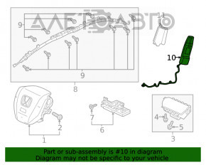 Подушка безпеки airbag сидіння прав Honda Clarity 18-21 usa