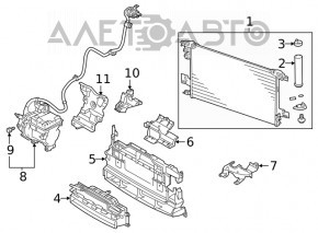Дефлектор радиатора центр Mitsubishi Outlander 16-20 верхний 2.4, 3.0 новый OEM оригинал