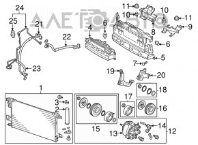 Трубка кондиционера компрессор-печка Mitsubishi Outlander 17- первая