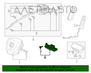 Подушка безпеки airbag колінна водійська лев Honda Clarity 18-21 usa