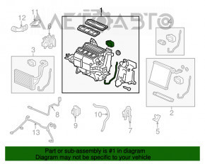 Корпус печки голый Honda CRV 12-16 слом креп