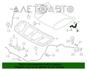 Петля капота ліва Kia Niro 17-22