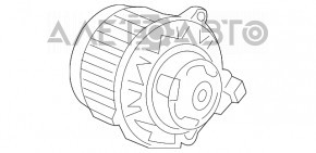 Мотор вентилятор печі другого ряду Acura MDX 14-20