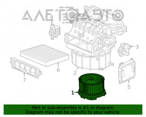 Мотор вентилятор пічки Honda Civic X FC 16-