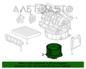 Мотор вентилятор пічки Honda Clarity 18-21