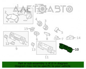 Управління клімат-контролем Honda Civic X FC 19-21 auto, dual zone