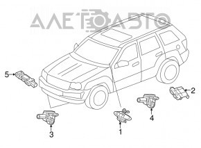 Шлейф руля Jeep Grand Cherokee WK2 18- гитара в сборе