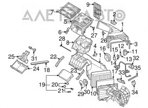 Радіатор обігрівача печі Audi Q7 4L 10-15