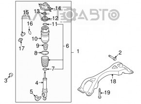 Опора амортизатора задняя левая Audi Q7 4L 10-15