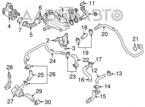 Насос системы охлаждения Porsche Panamera 10-16