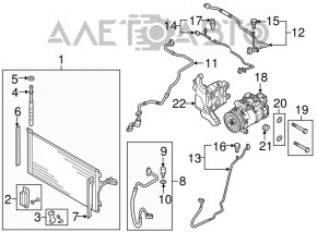 Трубка кондиционера от радиатора к осушителю Audi Q7 4L 10-15 без крышки
