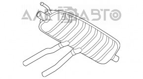 Глушитель задняя часть с бочкой Audi Q7 4L 10-15