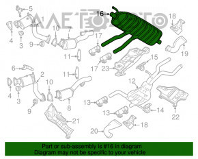 Глушник задня частина з бочкою Audi Q7 4L 10-15