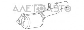 Приемная труба с резонатором левая Audi Q7 4L 10-15