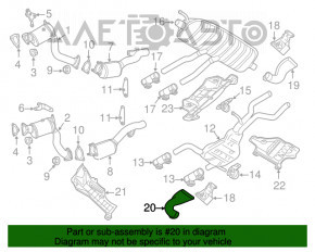 Насадка глушителя левая Audi Q7 4L 10-15 коррозия