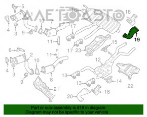 Насадка глушителя правая Audi Q7 4L 10-15 трещина
