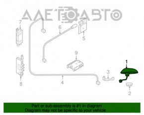 Антенна gps Porsche Panamera 10-16