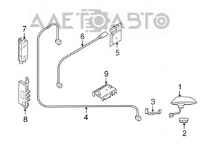 Антенна gps Porsche Panamera 10-16