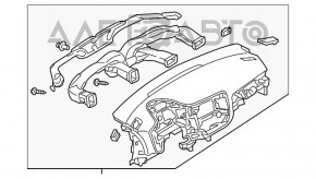Торпедо передняя панель голая Mitsubishi Outlander 14-21