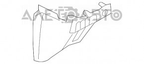 Накладка колени водителя Mitsubishi Outlander 14-21 черн, слом креп