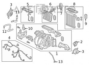 Клапан печки кондиционера Honda Civic X FC 16-21