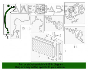 Трубка кондиционера компрессор-печка Honda CRZ 11-16