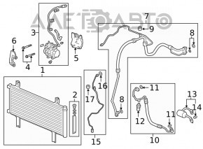 Трубка кондиционера компрессор-печка Honda Insight 19-22