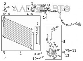 Кронштейн силового кабеля инвертор-компрессор Honda Clarity 18-21 usa