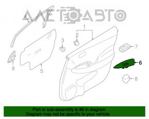 Накладка управления стеклоподъемниками передняя левая Nissan Leaf 13-17 структура