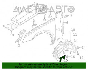 Защита привода переднего правая Audi Q5 80A 18-20