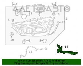 Кріплення фари прав переднє Audi Q5 80A 18-20 відламаний фрагмента