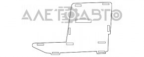 Заглушка нижньої решітки переднього бампера ліва Audi Q5 80A 18-20