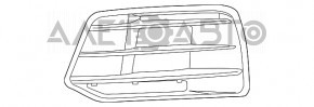 Решетка переднего бампера левая Audi Q5 80A 18-20 с хромом, царапина