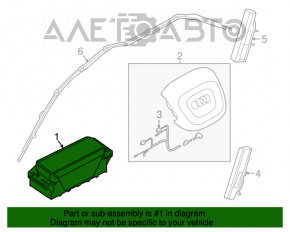 Подушка безопасности airbag пассажирская в торпеде Audi Q5 80A 18-
