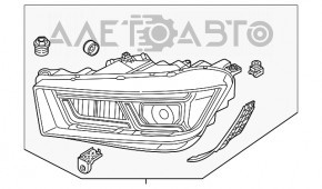 Фара передняя правая в сборе Audi Q5 80A 18-20 LED, песок