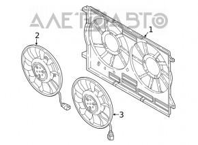 Вентилятор охолодження правий Audi Q5 80A 18-20 2.0т обломаний болт кріплення