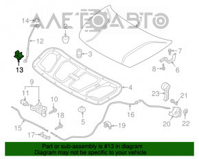 Кронштейн защелка палки опоры капота Hyundai Elantra AD 17-20