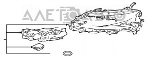 Фара передня ліва Lexus LS500 18-гола usa розбите скло та корпус