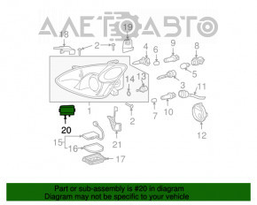 Кріплення лівої фари низ внутр Lexus RX300 RX330 RX350 RX400h 04-09