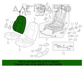 Водійське сидіння Honda CRV 17 - без airbag, механіч, ганчірка сіра