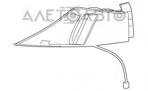 Ліхтар зовнішній крило правий Lexus IS 14-16 дорест