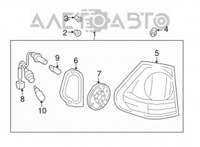 Ліхтар зовнішній крило лівий Lexus RX300 RX330 04-06