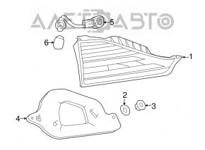 Фонарь внутренний крышка багажника правый Lexus CT200h 11-13