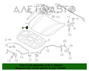 Отбойник капота лев Kia Optima 16- новый OEM оригинал