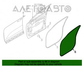 Уплотнитель дверного проема передний правый Kia Sorento 16-20