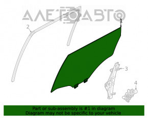 Стекло двери задней левой Nissan Rogue 21-23 US built