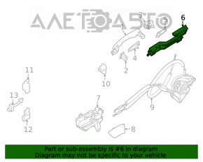 Механізм ручки дверей задньої лівої Nissan Rogue 21-23 US built