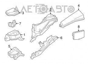 Кришка блоку запобіжників підкапотна Toyota Camry v55 15-17 2.5 usa новий OEM оригінал