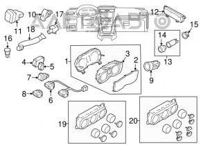 Кнопки передней панели Subaru Forester 14-18 SJ