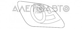 Обрамлення ВТФ перед прав Mitsubishi Outlander Sport ASX 11-15 дорест, хром
